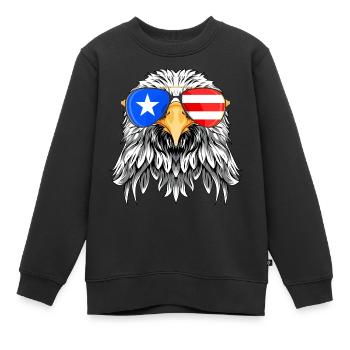 Porto Rico - Sweat Premium enfant bio - noir - Devant - AI Model Kid Female (0cm)