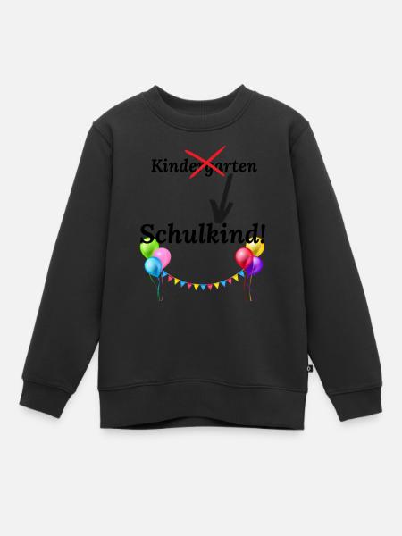 Schulkind - Kinder Premium Organic Sweatshirt - Schwarz