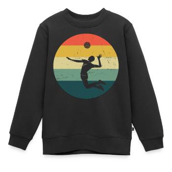 Beach Volley Damen Volley Volleyballspielen - Kinder Premium Organic Sweatshirt - Schwarz - Vorne - AI Model Kid Female (0cm)