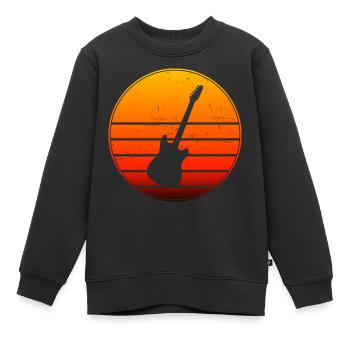 Guitare Guitare Guitare Guitare Femme Guitare Joue - Sweat Premium enfant bio - noir - Devant - AI Model Kid Female (0cm)
