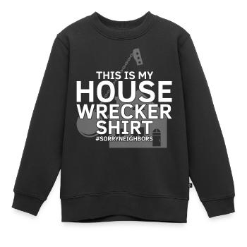 Hausabriss und Renovierungs Design - Kinder Premium Organic Sweatshirt - Schwarz - Vorne - AI Model Kid Female (0cm)
