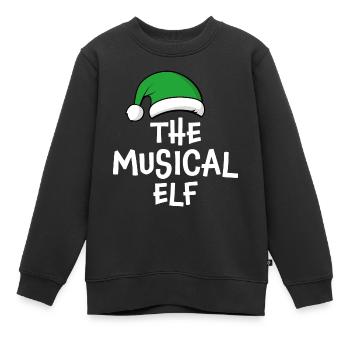 Der musikalische Elf - Kinder Premium Organic Sweatshirt - Schwarz - Vorne - AI Model Kid Female (0cm)