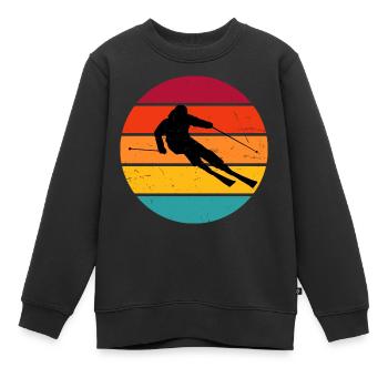 Skifahren Skifahrer Freestyle Skifahrer - Kinder Premium Organic Sweatshirt - Schwarz - Vorne - AI Model Kid Female (0cm)