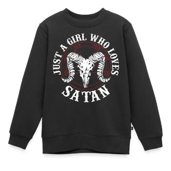 Satanisme Proverbes | Cadeaux d’horreur satanistes - Sweat Premium enfant bio - noir - Devant - AI Model Kid Female (0cm)