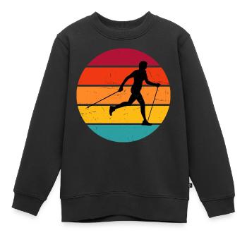 Walken Nordic Walking Nordic Walker Walking - Kinder Premium Organic Sweatshirt - Schwarz - Vorne - AI Model Kid Female (0cm)