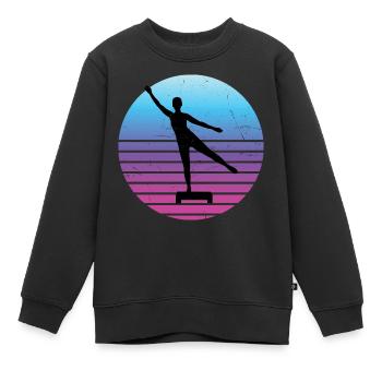 Damen Fitness Aerobic Fitness Aerobic Konditionstr - Kinder Premium Organic Sweatshirt - Schwarz - Vorne - AI Model Kid Female (0cm)