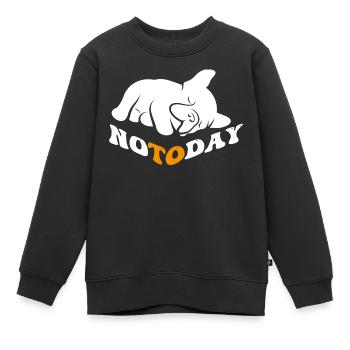 Bulldog pas aujourd’hui - Sweat Premium enfant bio - noir - Devant - AI Model Kid Female (0cm)
