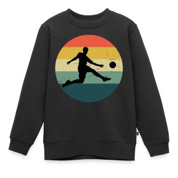 Damen Soccer Football Fussballspiel Fussballspiele - Kinder Premium Organic Sweatshirt - Schwarz - Vorne - AI Model Kid Female (0cm)