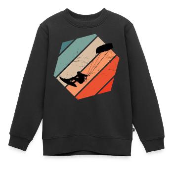 Kitesurf Kitesurfer Kitesurfer Femmes - Sweat Premium enfant bio - noir - Devant - AI Model Kid Female (0cm)