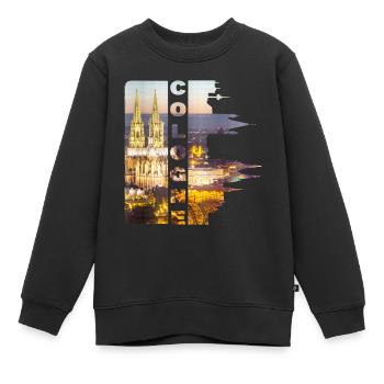 Cologne Cologne Allemagne Ville Skyline Cathédrale de Cologne - Sweat Premium enfant bio - noir - Devant - AI Model Kid Female (0cm)