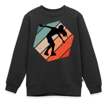 Herren Roller Skating Roller Skates Roller Skating - Kinder Premium Organic Sweatshirt - Schwarz - Vorne - AI Model Kid Female (0cm)