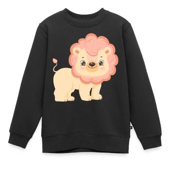 Löwe Familie Mutter Baby T-Shirt - Kinder Premium Organic Sweatshirt - Schwarz - Vorne - AI Model Kid Female (0cm)
