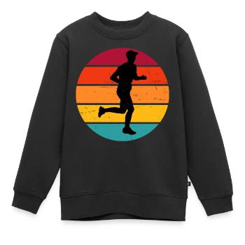 Course de cross-country Course de fond Jogging Femmes - Sweat Premium enfant bio - noir - Devant - AI Model Kid Female (0cm)