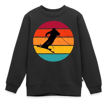 Ski Jumping Damen Ski Freestyle Slopestyle - Kinder Premium Organic Sweatshirt - Schwarz - Vorne - AI Model Kid Female (0cm)
