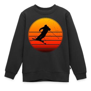 Slopestyle Herren Ski Jumping Freestyle Ski - Kinder Premium Organic Sweatshirt - Schwarz - Vorne - AI Model Kid Female (0cm)