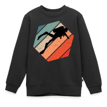 Scuba Diver Scuba Diving Dames - Sweat Premium enfant bio - noir - Devant - AI Model Kid Female (0cm)