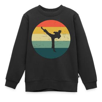 Kickboxing Kickboxer Kickboxing Women - Kids Premium Organic Sweatshirt - black - Front - AI Model Kid Female (0cm)