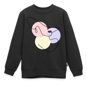 EHEFRAU. TOCHTER. JUGENDLICHER. FRAUENTAG - Kinder Premium Organic Sweatshirt - Schwarz - Vorne - AI Model Kid Female (0cm)
