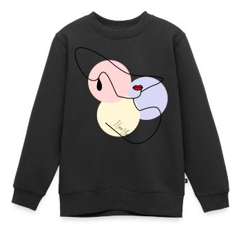 EHEFRAU. TOCHTER. JUGENDLICHER. FRAUENTAG - Kinder Premium Organic Sweatshirt - Schwarz - Vorne - AI Model Kid Female (0cm)
