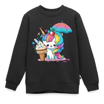 Einhorn-Feenstaub - Lassen Sie sich verzaubern - Kinder Premium Organic Sweatshirt - Schwarz - Vorne - AI Model Kid Female (0cm)