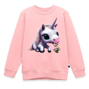 Joli bouquet d’odeurs de licorne - Sweat Premium enfant bio - rose - Devant - AI Model Kid Female (0cm)