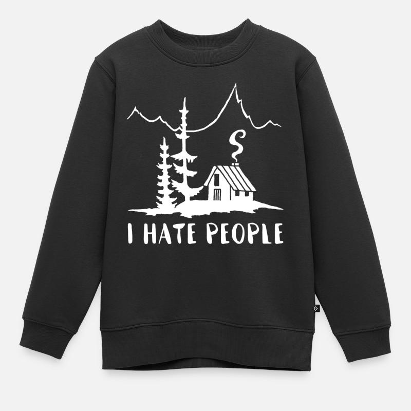 Solitaire (blanc) - Sweat Premium enfant bio - noir