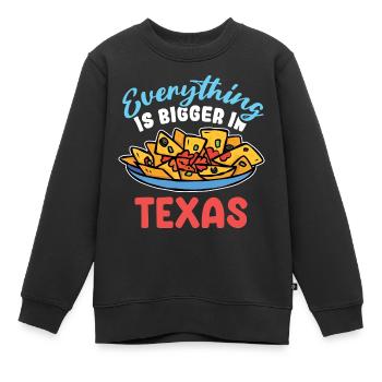 Nachos in Texas Design für stolze Texaner - Kinder Premium Organic Sweatshirt - Schwarz - Vorne - AI Model Kid Female (0cm)