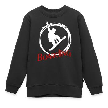snowboarding boarding - Kinder Premium Organic Sweatshirt - Schwarz - Vorne - AI Model Kid Female (0cm)