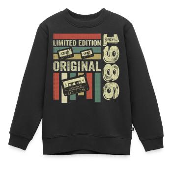 Millésime 1986 - citation d’anniversaire rétro 1986 - Sweat Premium enfant bio - noir - Devant - AI Model Kid Female (0cm)