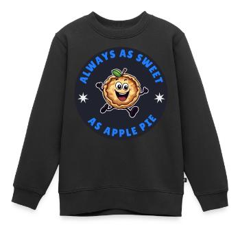 süß wie Apfelkuchen - Kinder Premium Organic Sweatshirt - Schwarz - Vorne - AI Model Kid Female (0cm)
