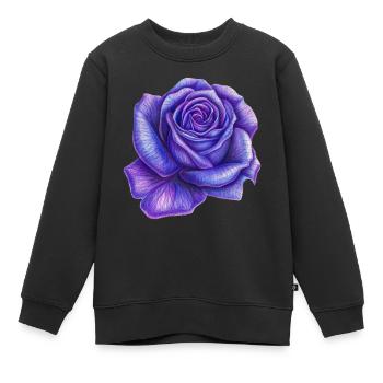 Lila Rose - Kinder Premium Organic Sweatshirt - Schwarz - Vorne - AI Model Kid Female (0cm)