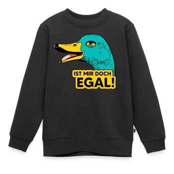 Ist mir doch egal - Kinder Premium Organic Sweatshirt - Schwarz - Vorne - AI Model Kid Female (0cm)