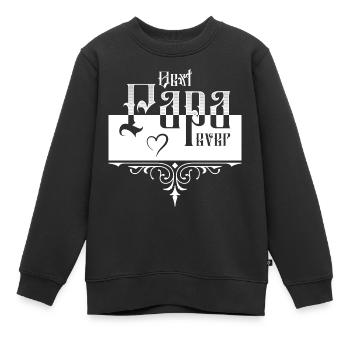 Best Papa - Kinder Premium Organic Sweatshirt - Schwarz - Vorne - AI Model Kid Female (0cm)