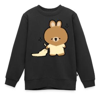 Schläfriger Hase - Kinder Premium Organic Sweatshirt - Schwarz - Vorne - AI Model Kid Female (0cm)