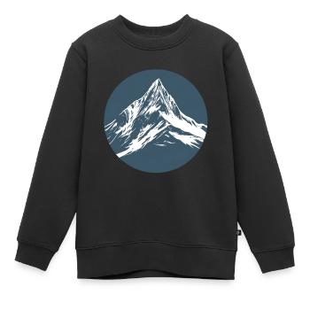 Das Matterhorn, Symbol des Berges, Bergsteiger - Kinder Premium Organic Sweatshirt - Schwarz - Vorne - AI Model Kid Female (0cm)