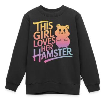 Hamster - Kinder Premium Organic Sweatshirt - Schwarz - Vorne - AI Model Kid Female (0cm)