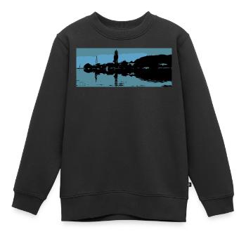 Berlingen am See - Kinder Premium Organic Sweatshirt - Schwarz - Vorne - AI Model Kid Female (0cm)