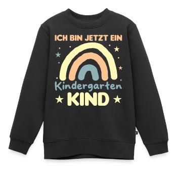 Kindergartenkind Regenbogen Ich bin jetzt im - Kinder Premium Organic Sweatshirt - Schwarz - Vorne - AI Model Kid Female (0cm)