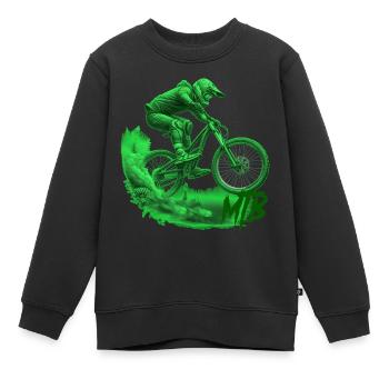 MTB - Kinder Premium Organic Sweatshirt - Schwarz - Vorne - AI Model Kid Female (0cm)