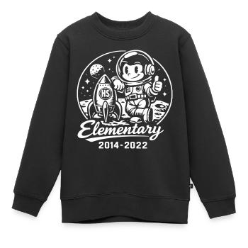 Elementar-Astronauten-Mond - Kinder Premium Organic Sweatshirt - Schwarz - Vorne - AI Model Kid Female (0cm)