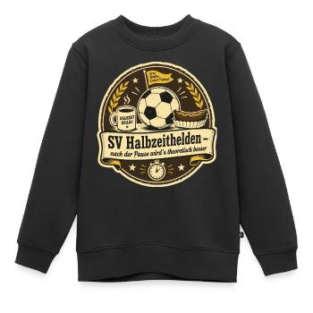 SV Halbzeithelden - Kinder Premium Organic Sweatshirt - Schwarz - Vorne - AI Model Kid Female (0cm)