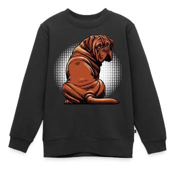 Bordeaux Dogge Bordeauxs Bordeaux Doggen besitzer - Kinder Premium Organic Sweatshirt - Schwarz - Vorne - AI Model Kid Female (0cm)