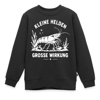 Kleine Helden Große Wirkung - Kinder Premium Organic Sweatshirt - Schwarz - Vorne - AI Model Kid Female (0cm)