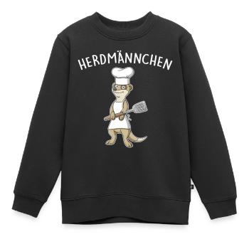 Herdmännchen – Erdmännchen am Grill - Kinder Premium Organic Sweatshirt - Schwarz - Vorne - AI Model Kid Female (0cm)