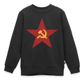 Soviet retro Design - Kinder Premium Organic Sweatshirt - Schwarz - Vorne - AI Model Kid Female (0cm)