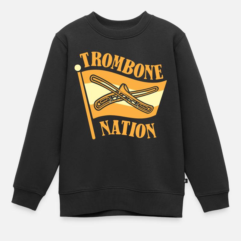Trombone - Sweat Premium enfant bio - noir
