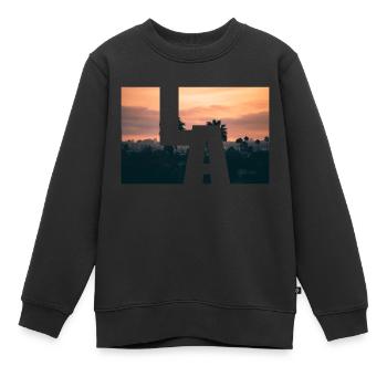 LA Los Angeles Sunset - Kinder Premium Organic Sweatshirt - Schwarz - Vorne - AI Model Kid Female (0cm)