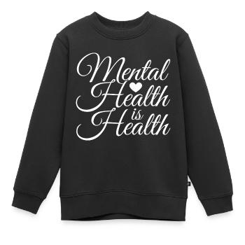 Santé mentale Mentale Gesundheit - Sweat Premium enfant bio - noir - Devant - AI Model Kid Female (0cm)