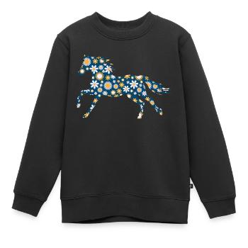 horse pony rider rider - Kids Premium Organic Sweatshirt - black - Front - AI Model Kid Female (0cm)