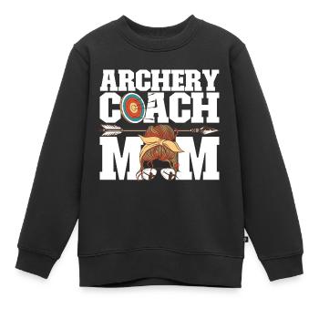 Tir à l’arc Flèche Tir à l’arc Tir à l’arc - Sweat Premium enfant bio - noir - Devant - AI Model Kid Female (0cm)